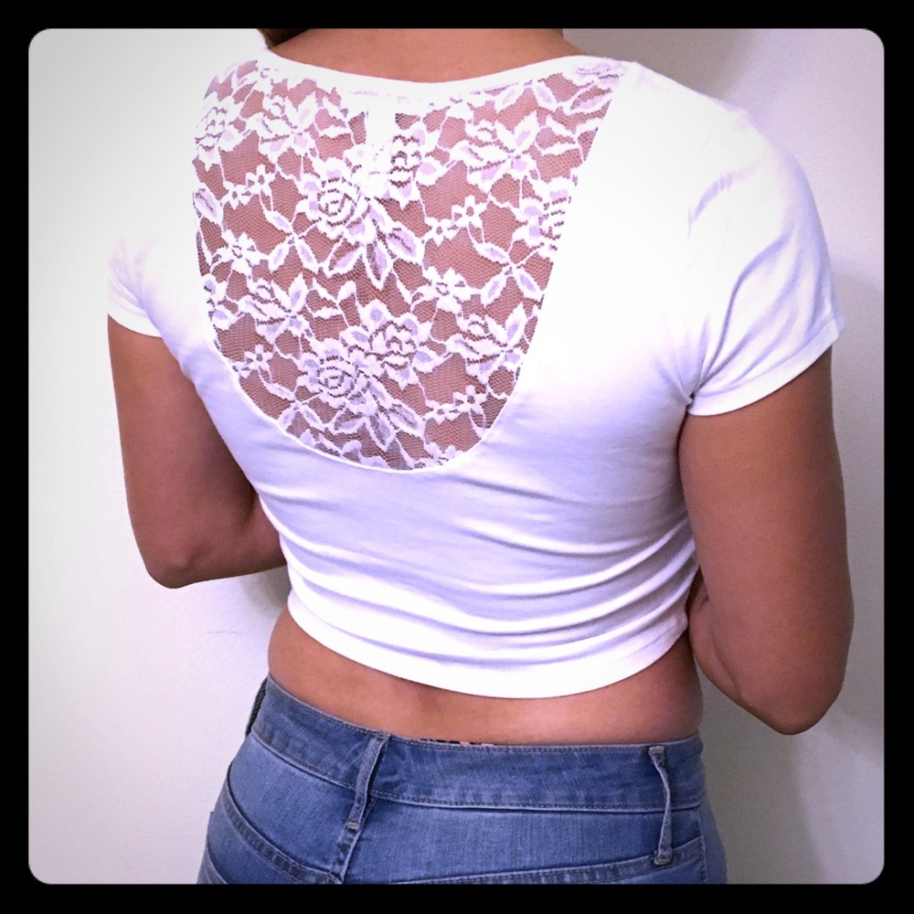 White belly button shirt
